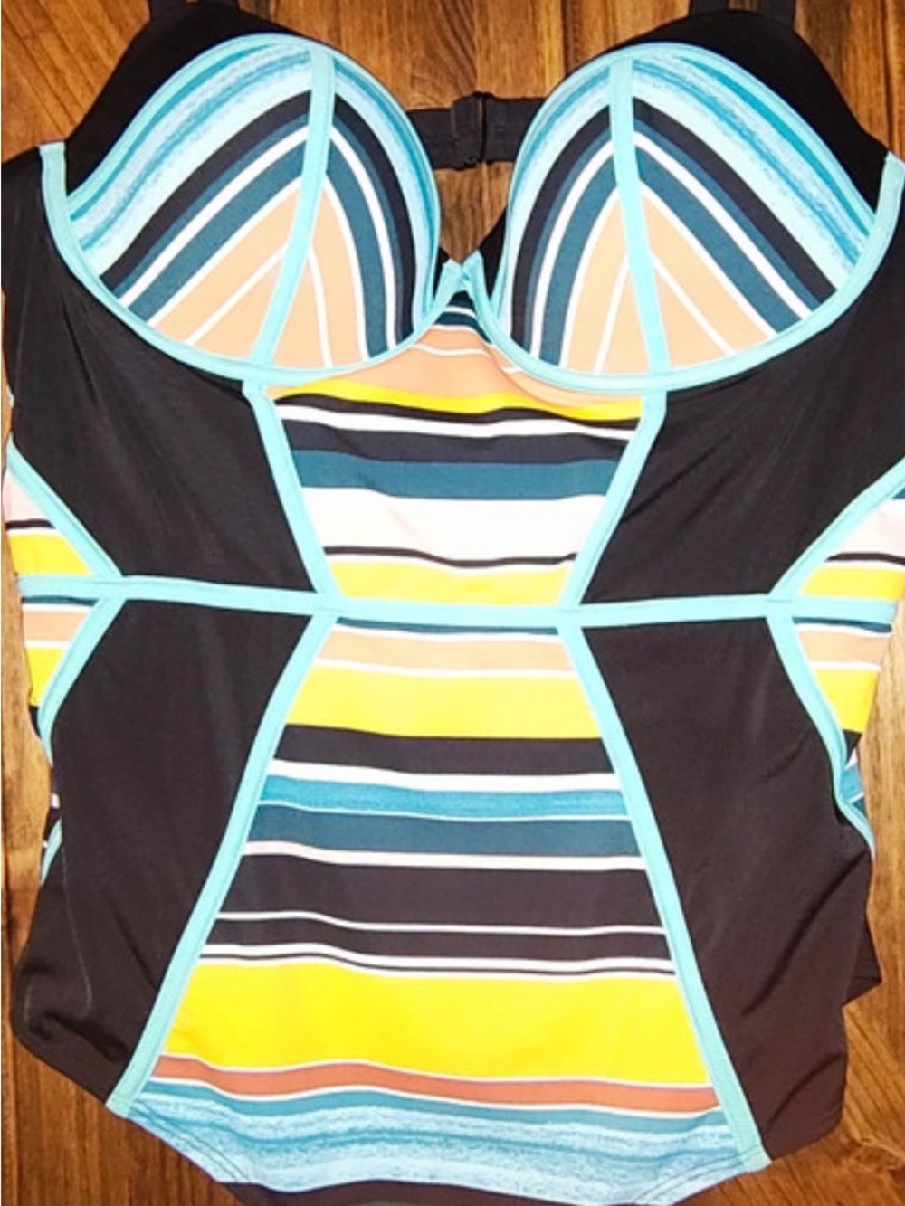 Torrid Size 3 Multi Color One Piece Swim Suit